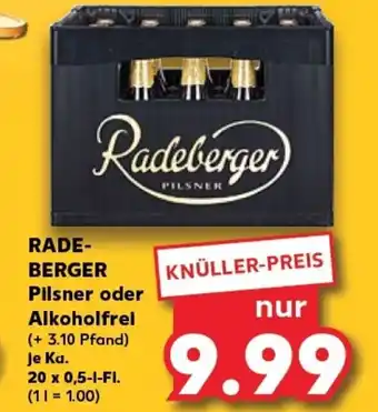 Kaufland RADE- BERGER Pilsner oder Alkoholfrei tilbud