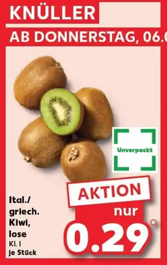 Kaufland Ital./ griech. Kiwi, lose KI. I Je Stück tilbud