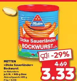METTEN Dicke Sauerländer BOCKWURST