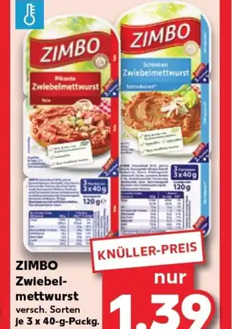 Kaufland ZIMBO Zwiebelmettwurst tilbud