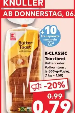 Kaufland K-CLASSIC Toastbrot tilbud