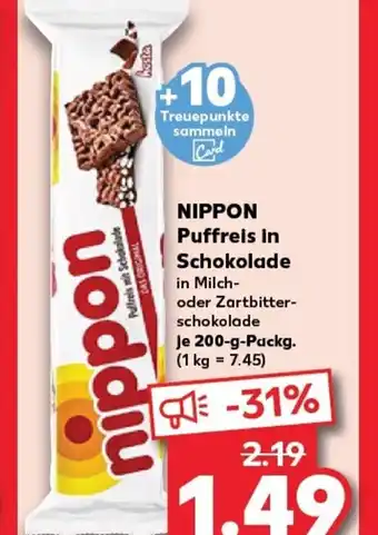 Kaufland NIPPON Puffreis in Schokolade tilbud