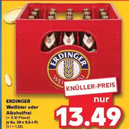 Kaufland ERDINGER Weißbier oder Alkoholfrei tilbud