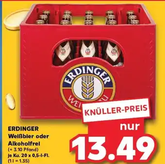 Kaufland ERDINGER Weißbier oder Alkoholfrei tilbud