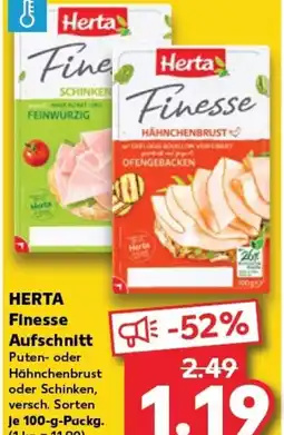 Kaufland HERTA Finesse Aufschnitt tilbud