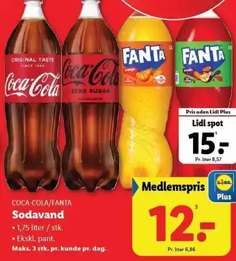 Lidl COCA-COLA/FANTA Sodavand tilbud