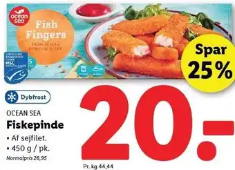 Lidl OCEAN SEA Fiskepinde tilbud