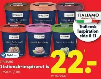 Lidl ITALIAMO Italiensk-inspireret is tilbud