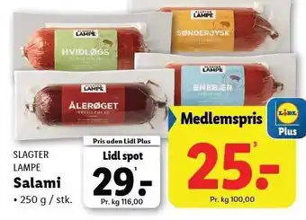 Lidl SLAGTER Lampe Salami tilbud