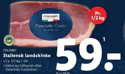 Lidl ITALIAMO Italiensk landskinke tilbud