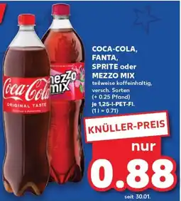 Kaufland COCA-COLA, SPRITE oder MEZZO MIX tilbud