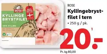 Lidl ROSE Kyllingebrystfilet i tern tilbud