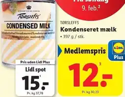 Lidl Kondenseret mælk tilbud