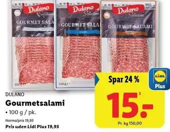 Lidl DULANO Gourmetsalami tilbud