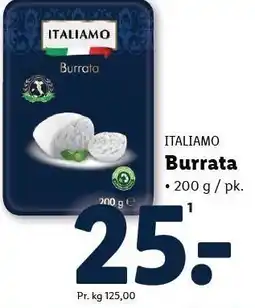 Lidl ITALIAMO Burrata tilbud