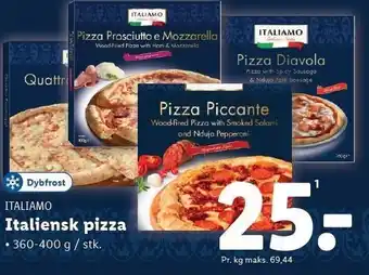 Lidl ITALIAMO Italiensk pizza tilbud