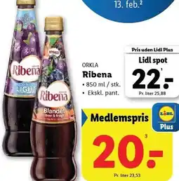 Lidl ORKLA Ribena tilbud