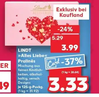 Kaufland LINDT >> Alles Liebe << Pralinés tilbud