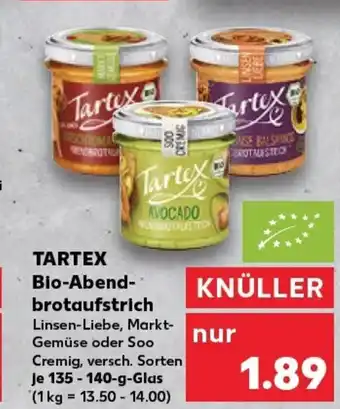 Kaufland TARTEX Bio-Abend- brotaufstrich tilbud