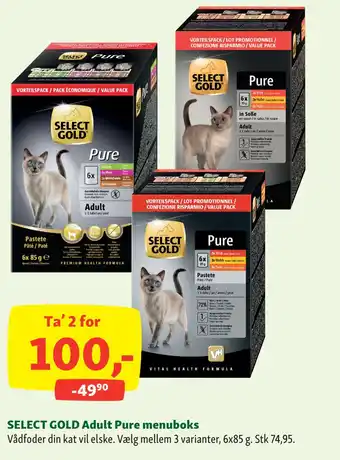 Maxi Zoo SELECT GOLD Adult Pure menuboks tilbud