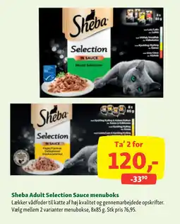 Maxi Zoo Sheba Adult Selection Sauce menuboks tilbud