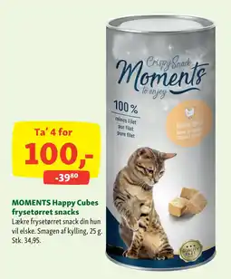 Maxi Zoo MOMENTS Happy Cubes frysetørret snacks tilbud