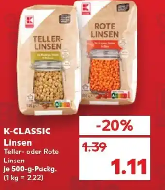 Kaufland K-CLASSIC Linsen tilbud