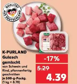 Kaufland K-PURLAND Gulasch gemischt tilbud