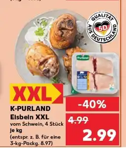 Kaufland K-PURLAND Eisbein XXL vom Schwein, 4 Stück tilbud