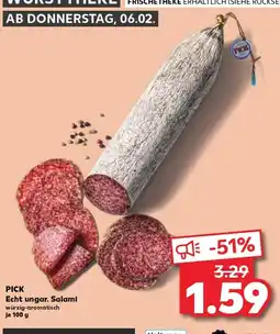 Kaufland PICK Echt ungar. Salami tilbud