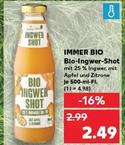 Kaufland IMMER BIO Bio-Ingwer-Shot tilbud