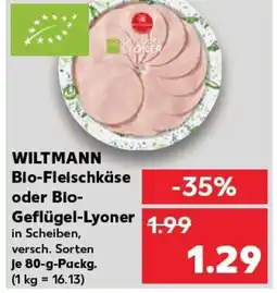 Kaufland WILTMANN Bio-Fleischkäse oder Bio- Geflügel-Lyoner tilbud