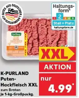 Kaufland K-PURLAND Puten- Hackfleisch XXL tilbud