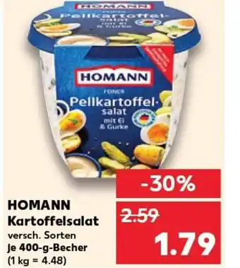 Kaufland HOMANN Kartoffelsalat versch. Sorten tilbud