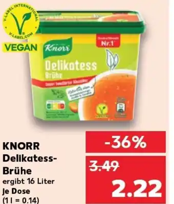 Kaufland KNORR Delikatess- Brühe tilbud