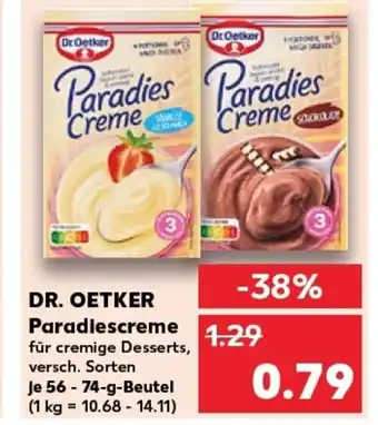 Kaufland DR. OETKER Paradiescreme tilbud