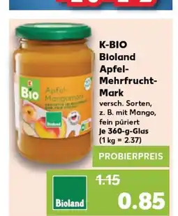 Kaufland K-BIO Bioland Apfel- Mehrfrucht- Mark tilbud