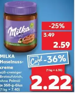 Kaufland MILKA Haselnuss- creme tilbud