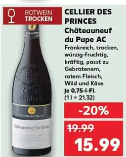 Kaufland CELLIER DES PRINCES Châteauneuf du Pape AC tilbud