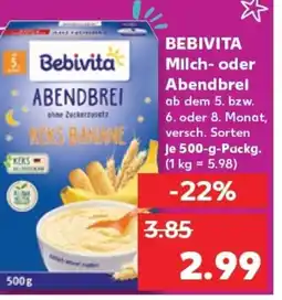 Kaufland BEBIVITA Milch- oder Abendbrei tilbud