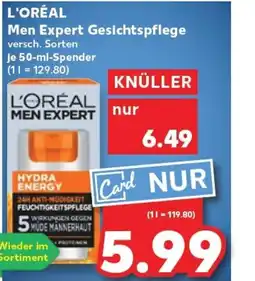 Kaufland L'ORÉAL Men Expert Gesichtspflege tilbud