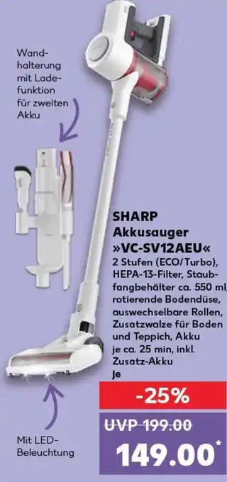 Kaufland SHARP Akkusauger »VC-SV12AEU<< tilbud