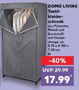 Kaufland DOMO LIVING Textil- kleider- schrank tilbud