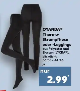 Kaufland OYANDA® Thermo- Strumpfhose tilbud