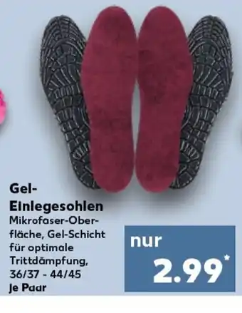 Kaufland Gel- Einlegesohlen Mikrofaser-Ober- tilbud