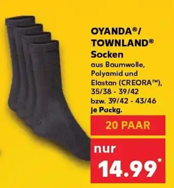 Kaufland OYANDAⓇ/ TOWNLAND® Socken tilbud