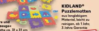 Kaufland KIDLANDⓇ Puzzlematten aus langlebigem Material, leicht zu reinigen, ab 1 Jahr, tilbud