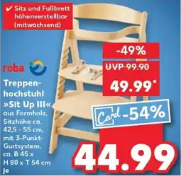 Kaufland Roba treppen- hochstuhl >>sit up iii<< aus formholz, tilbud