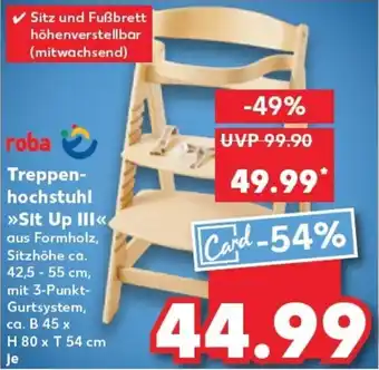 Kaufland Roba treppen- hochstuhl >>sit up iii<< aus formholz, tilbud