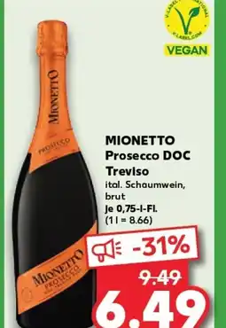 Kaufland MIONETTO Prosecco DOC Treviso tilbud